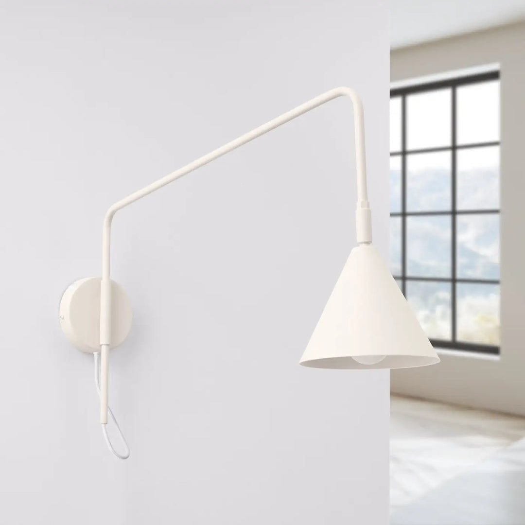 Applique Murale beige éteinte, vue rapprochée