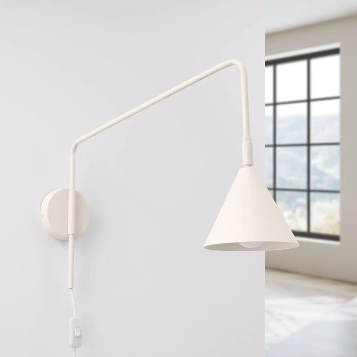 Applique Murale beige éteinte, vue rapprochée