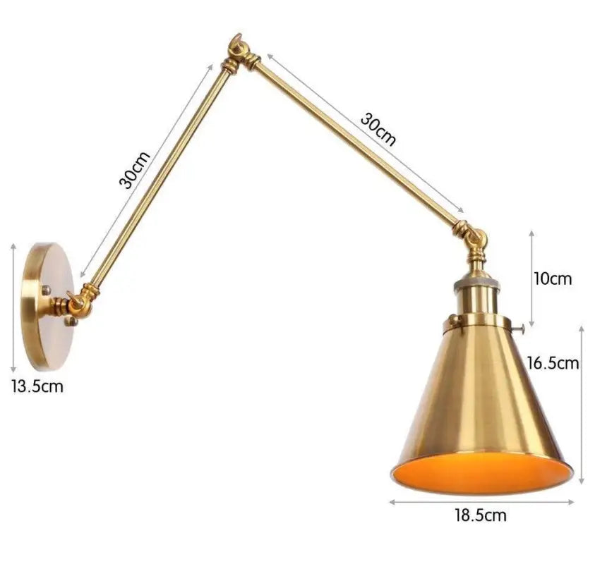 Applique Murale Bras Pivotant Cône Droit