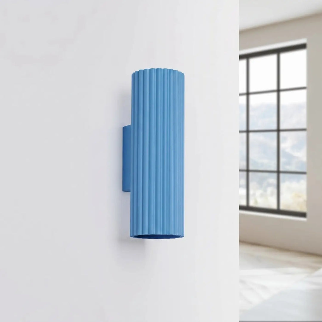 Applique Murale bleu clair éteinte, vue rapprochée