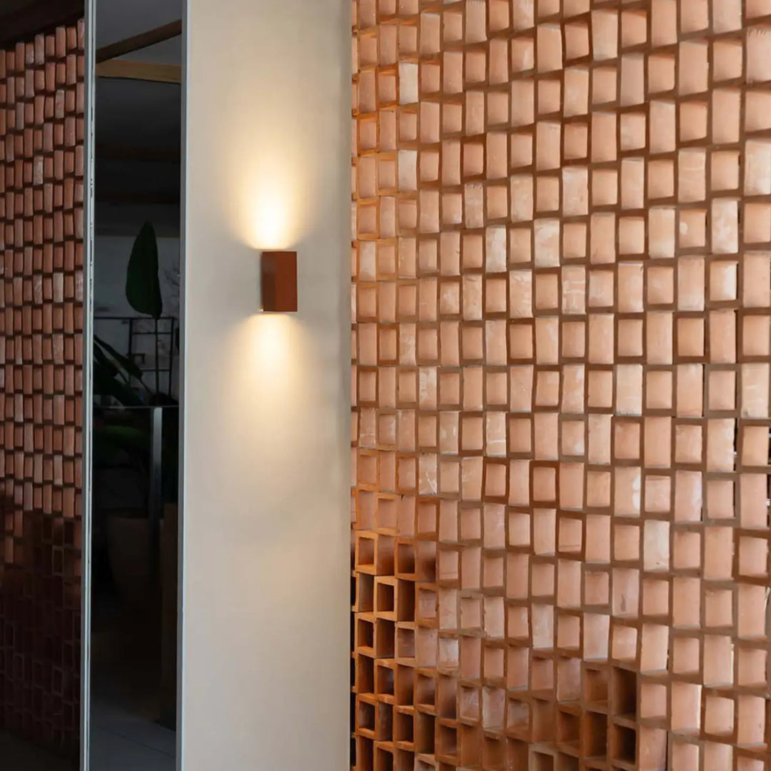 Applique murale Lune 2 lumières terracotta dans un intérieur