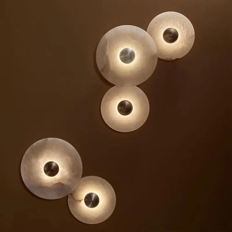 Applique Murale Céramique Blanche Forme Ronde Convexe