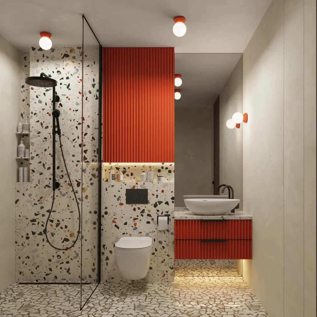 Applique murale pêche dans une salle de bains