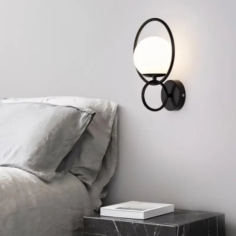 Applique Murale Cercle Led Design en Verre Dépoli