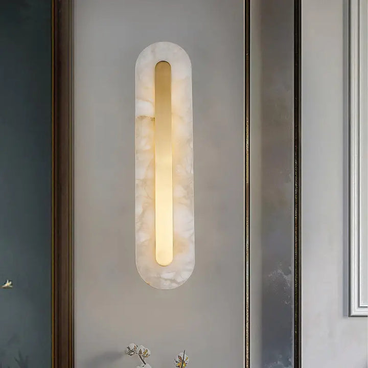 Applique Murale Chambre Tête De Lit Dorée Longue En Marbre