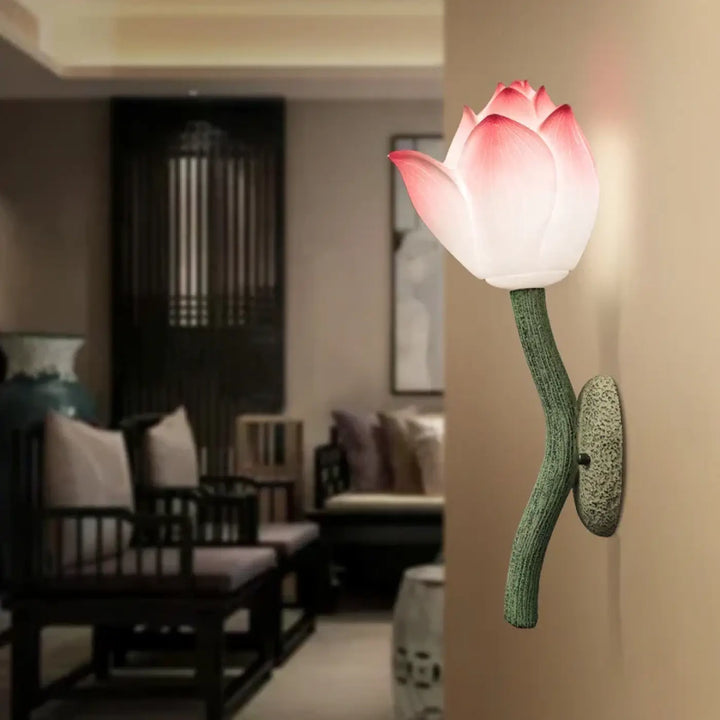 Applique murale chinoise en forme de lotus élégant et chic