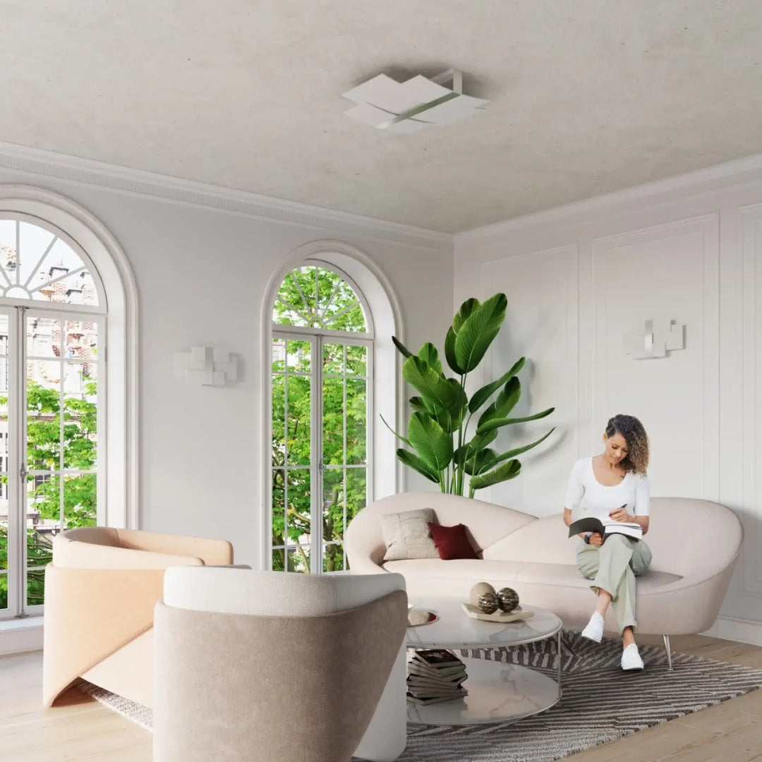 Applique murale cellia chrome en verre blanc met blanc met magnifiquement un design intemporel moderne