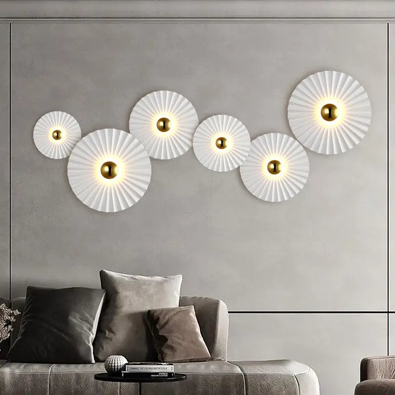 Applique Murale Circulaire en Aluminium et Verre