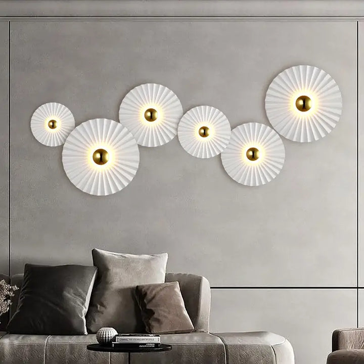 Applique Murale Circulaire en Aluminium et Verre