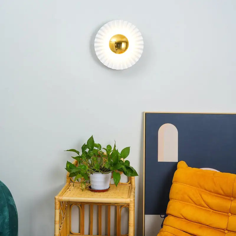 Applique Murale Circulaire en Aluminium et Verre