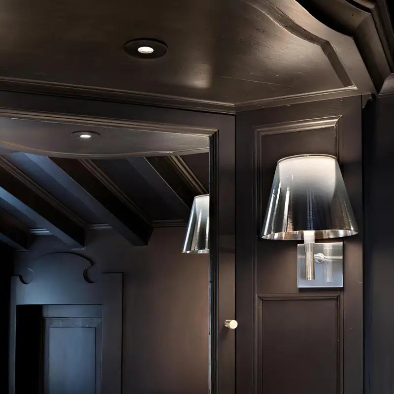 Applique Murale Classique En Tissu Blanc Noir Orange