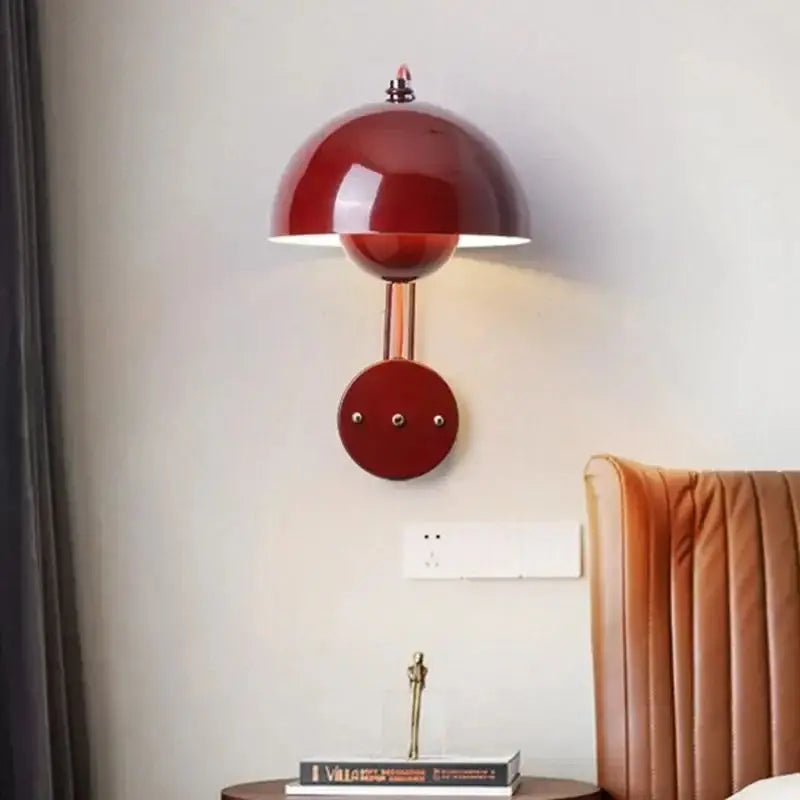 Applique murale colorée style dôme rétro pour salon ou chambre