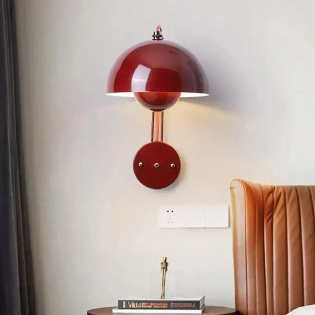 Applique murale colorée style dôme rétro pour salon ou chambre