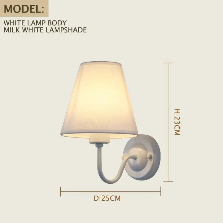 Applique murale contemporaine avec abat-jour tissu