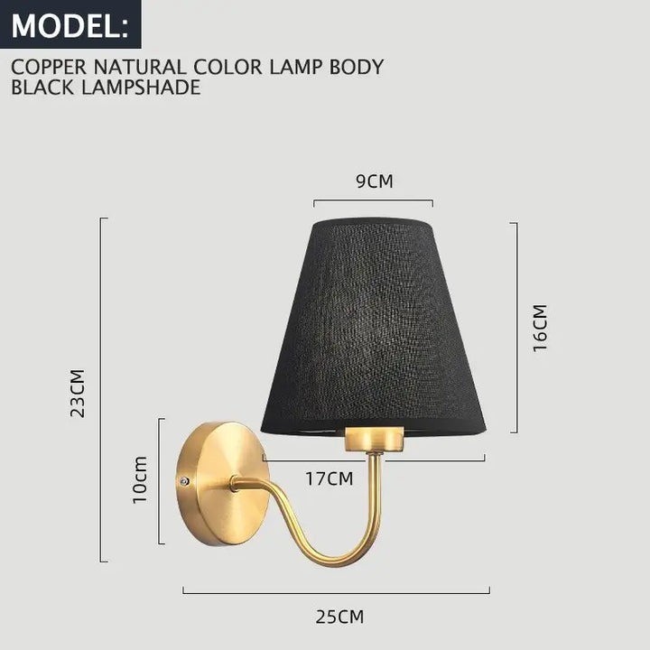 Applique murale contemporaine avec abat-jour tissu