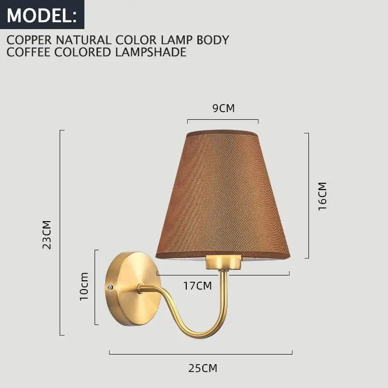 Applique murale contemporaine avec abat-jour tissu