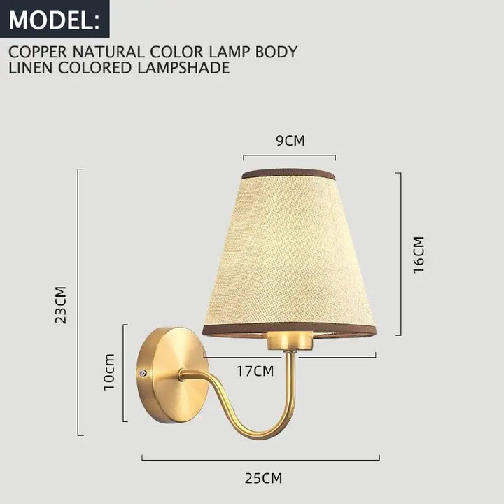 Applique murale contemporaine avec abat-jour tissu