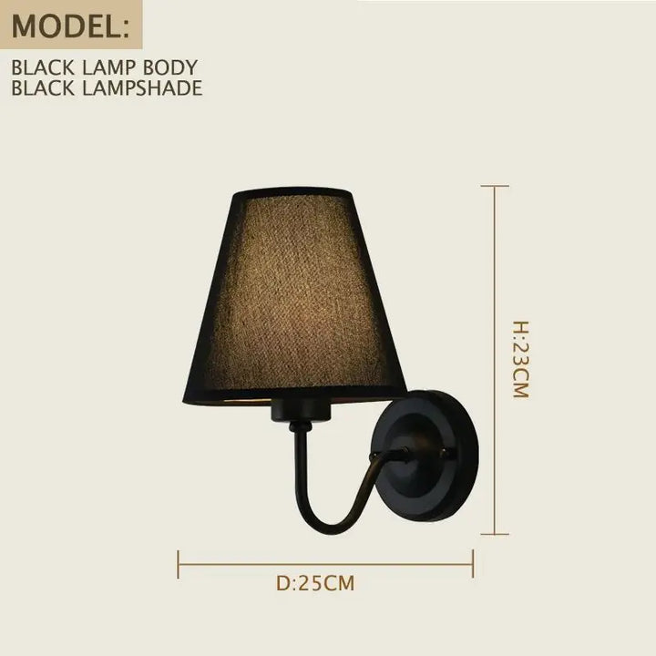 Applique murale contemporaine avec abat-jour tissu