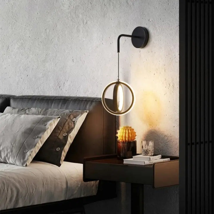 Applique Murale Contemporaine Design Noir et Or