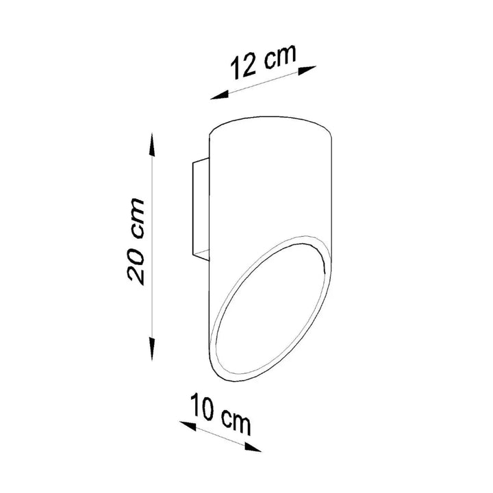 Applique murale penne 20 noir à design minimaliste avec l’ampoule led intégrée et module led efficace