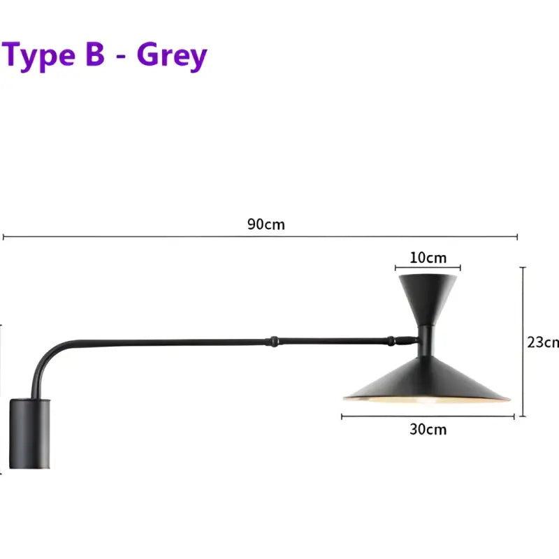 Applique murale design articulée style industriel moderne