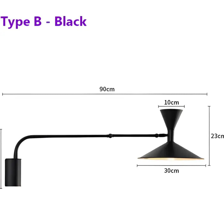 Applique murale design articulée style industriel moderne