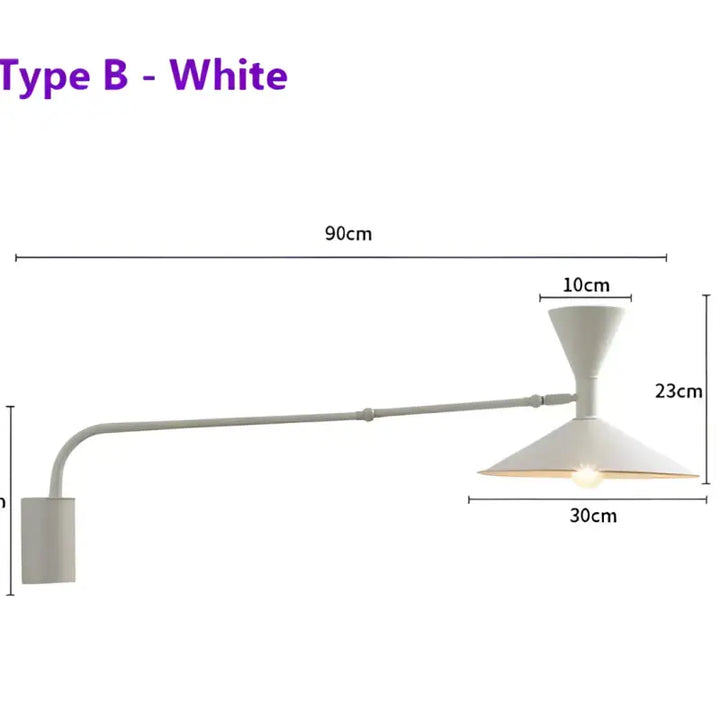 Applique murale design articulée style industriel moderne