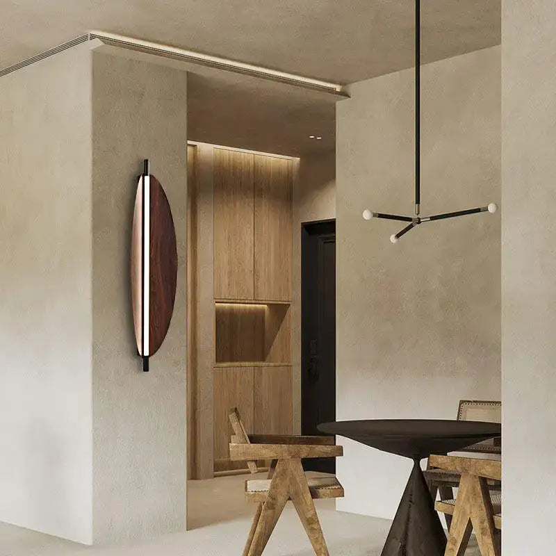 Applique Murale Design Bois Moderne Verticale LED Élégante

