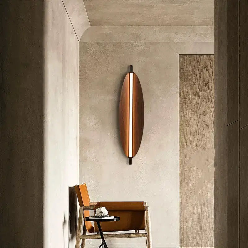 Applique Murale Design Bois Moderne Verticale LED Élégante

