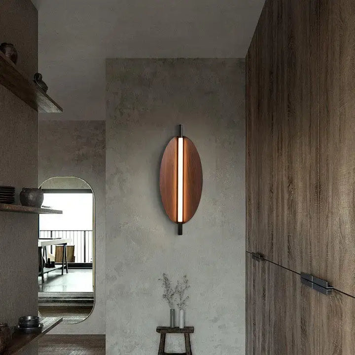 Applique Murale Design Bois Moderne Verticale LED Élégante

