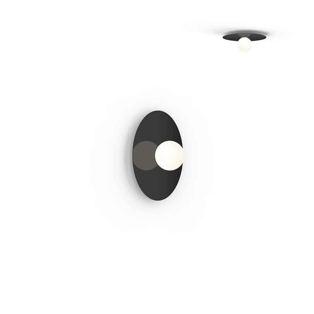 Applique murale Bola Disc noire, disque de 30 cm