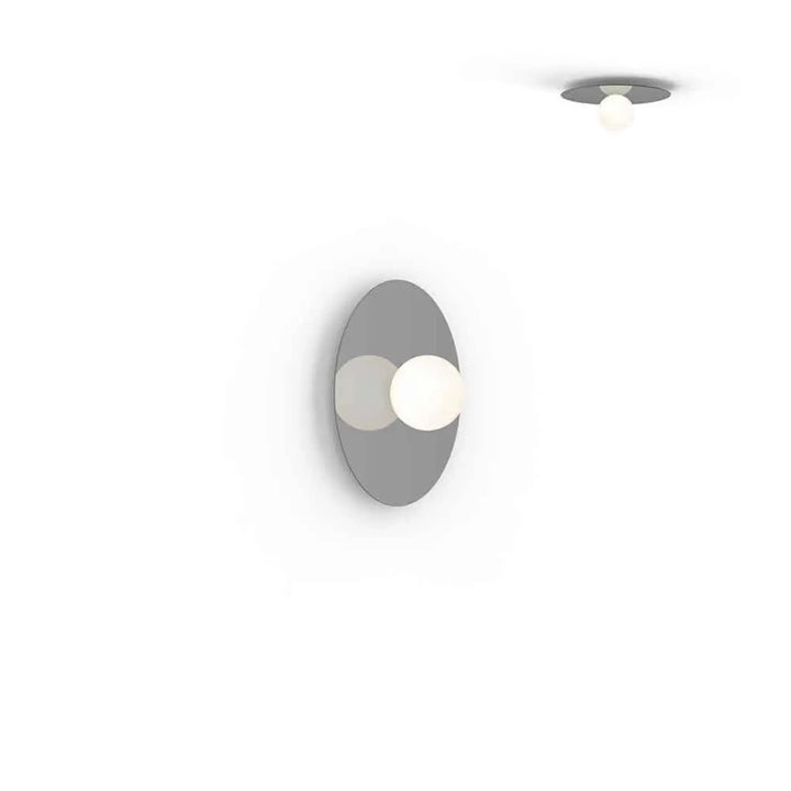 Applique murale Bola Disc grise, disque de 30 cm
