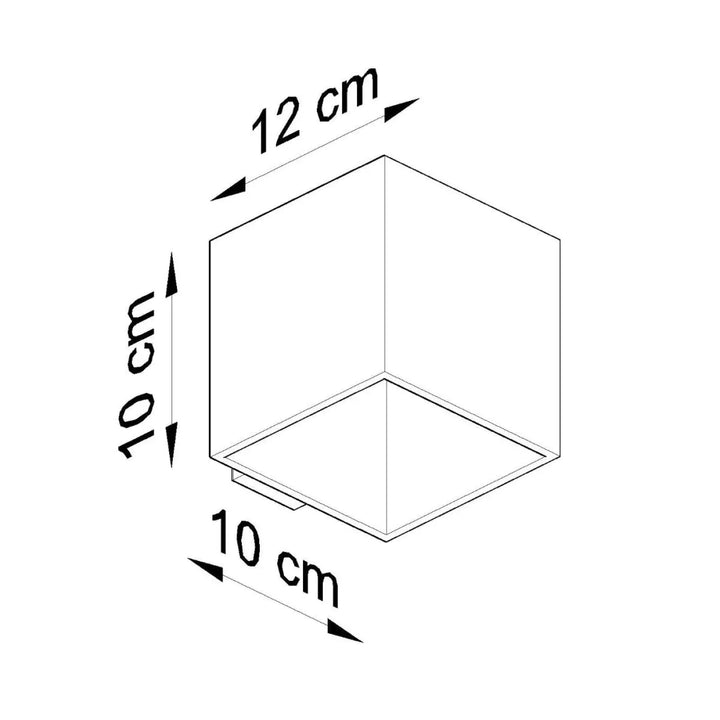 Applique murale quad anthracite en bois naturel avec lampe cube minimaliste 10x10x12 cm pour éclairage moderne