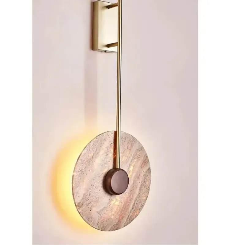 Applique design cercle pierre et tige style noir doré