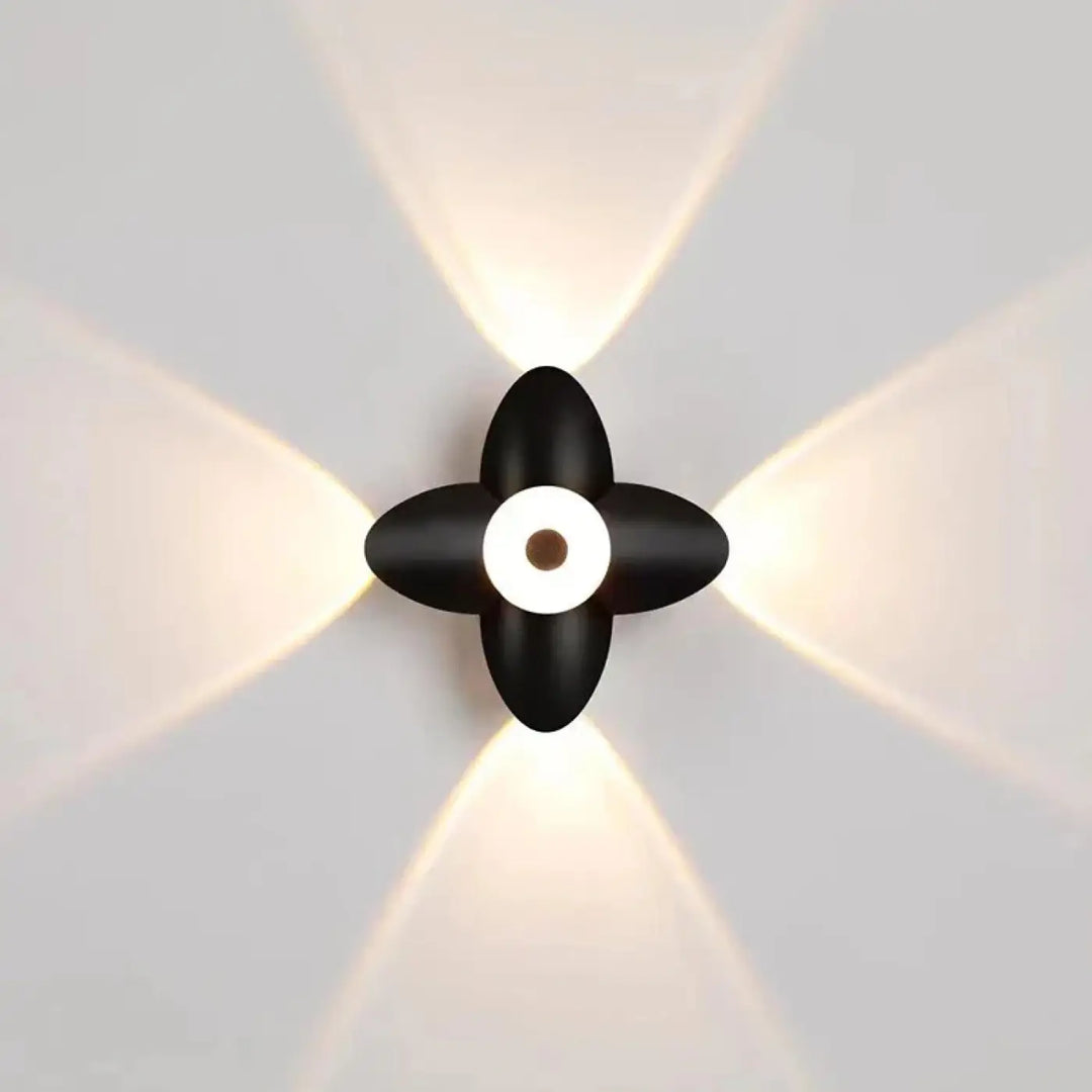 Applique murale design fleur blanche moderne led