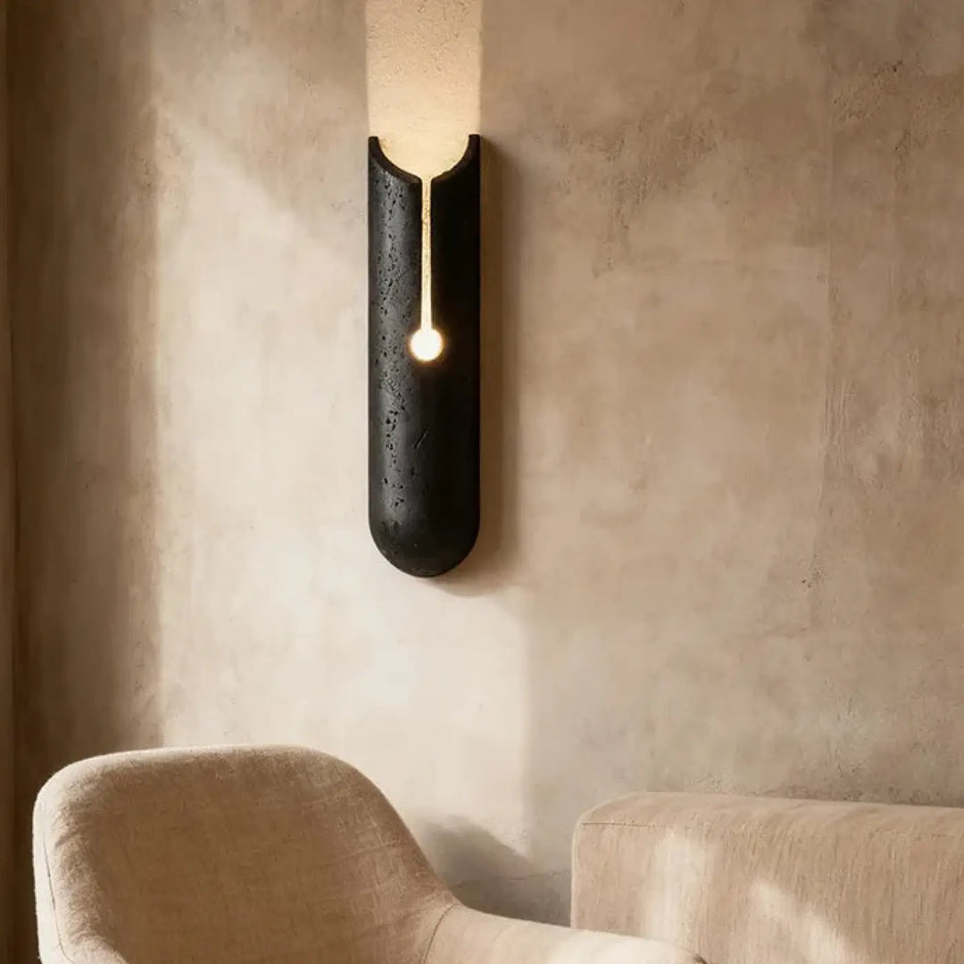 Applique design minimaliste en pierre sculptée élégant