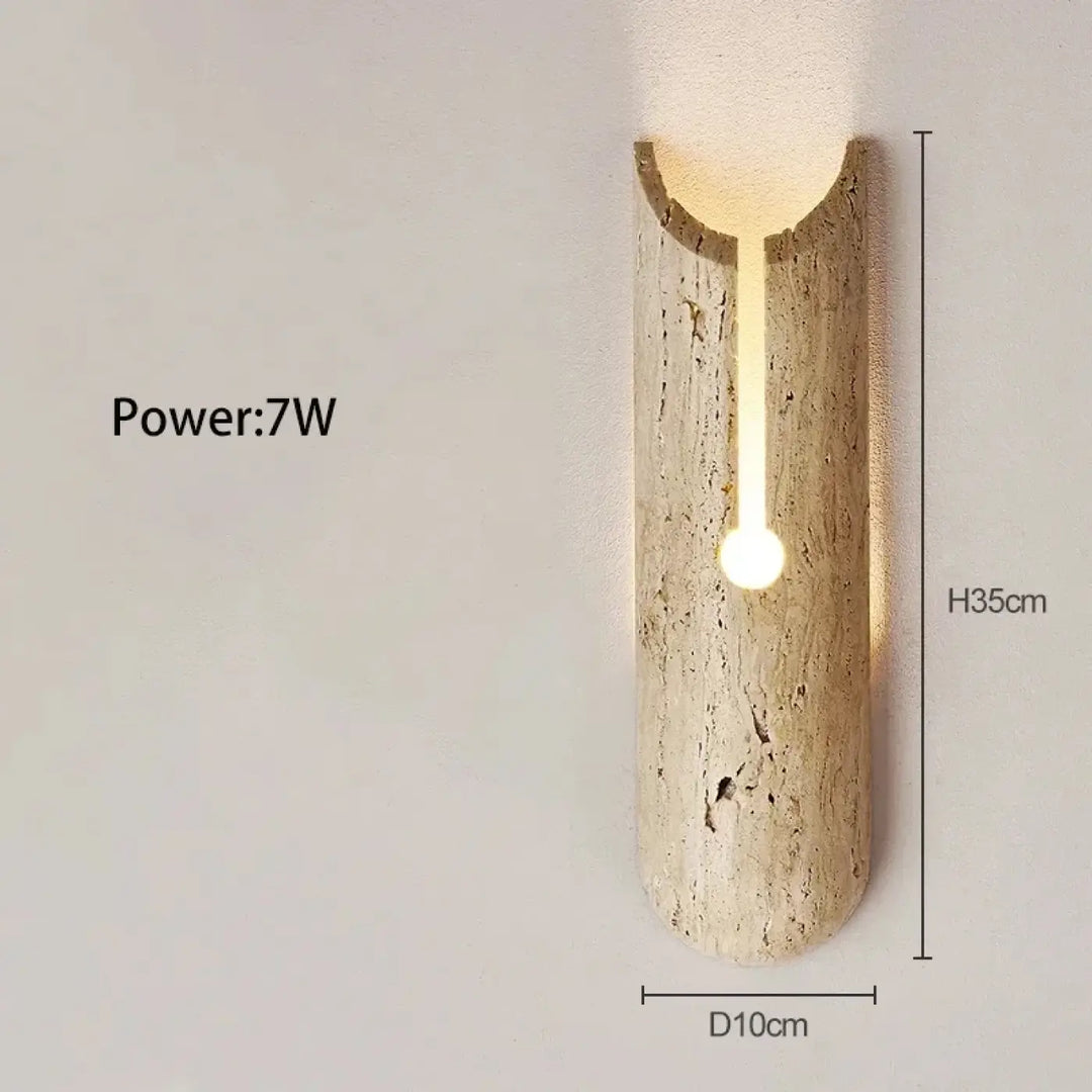 Applique design minimaliste en pierre sculptée élégant
