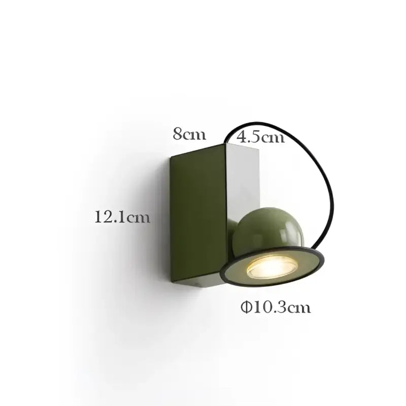 Applique design moderne compacte en métal beige vert rouge