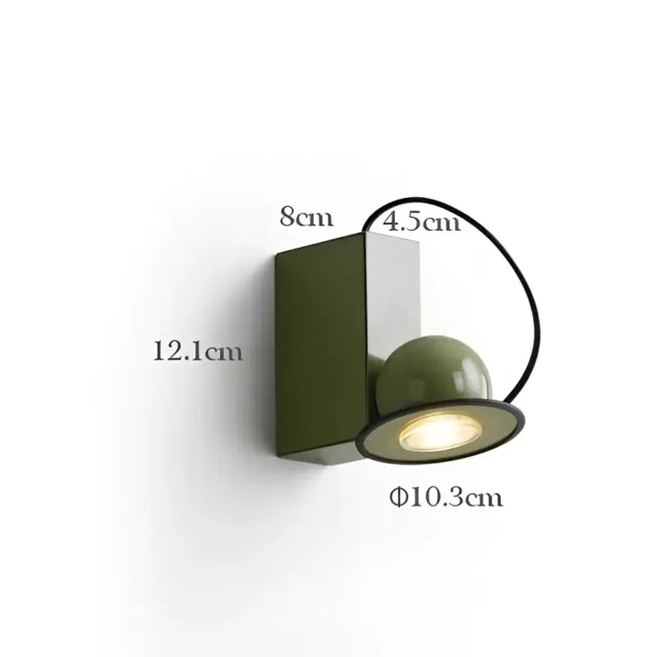 Applique design moderne compacte en métal beige vert rouge