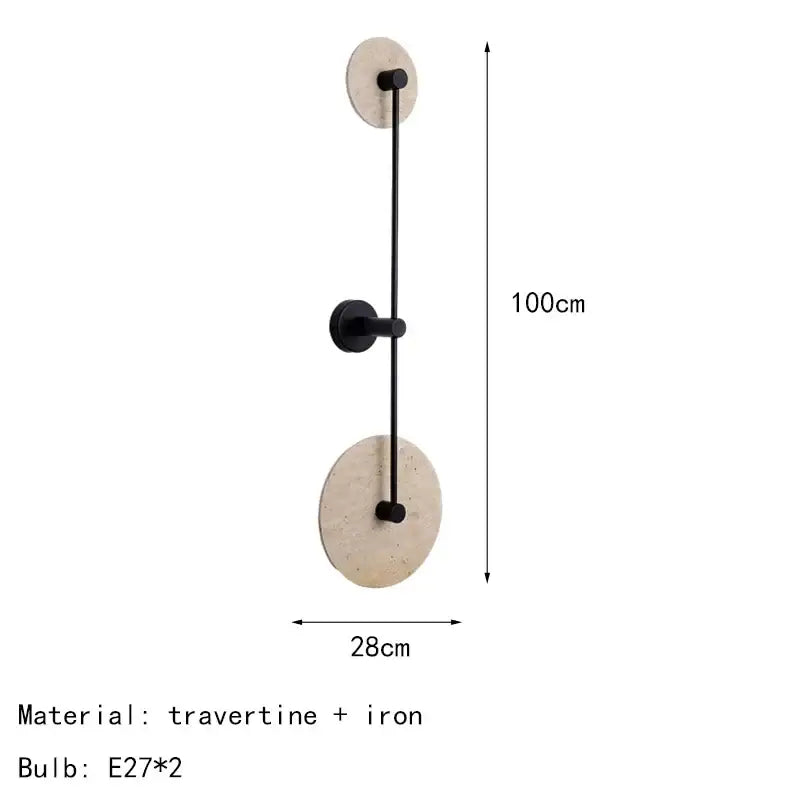 Applique murale design moderne double lumière dorée élégante