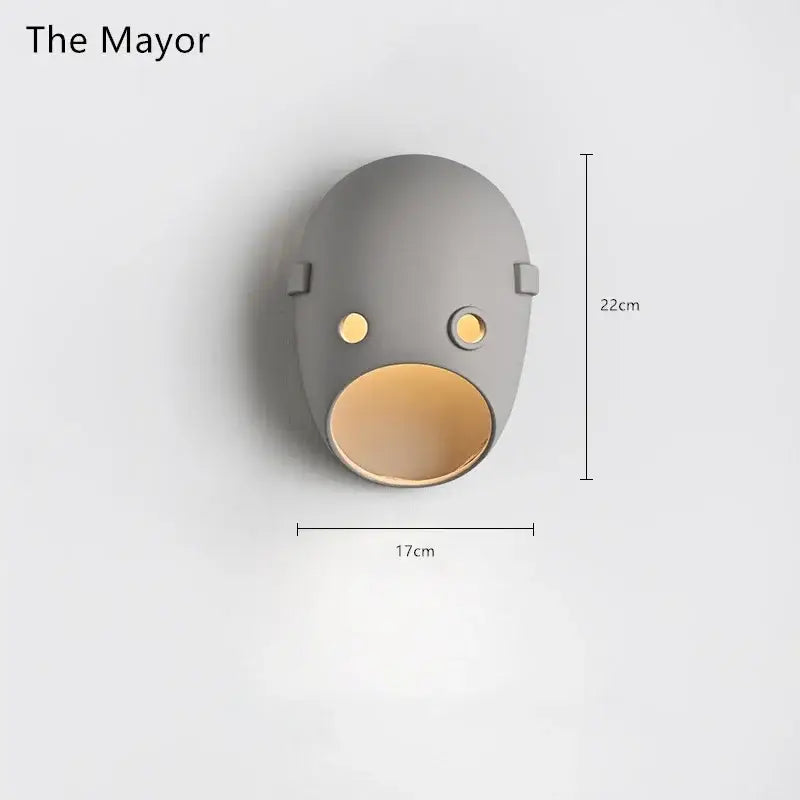 Applique murale design moderne grise décorative élégante