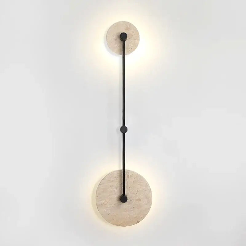 Applique murale design moderne en pierre et métal avec éclairage LED

