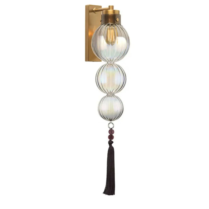 Applique Murale Design Moderne En Verre Transparent et bleu