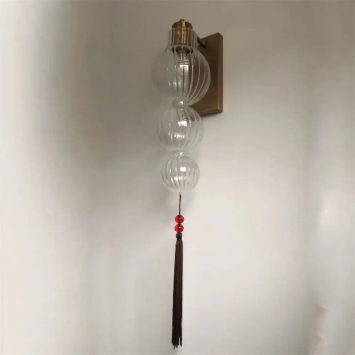 Applique Murale Design Moderne En Verre Transparent et bleu