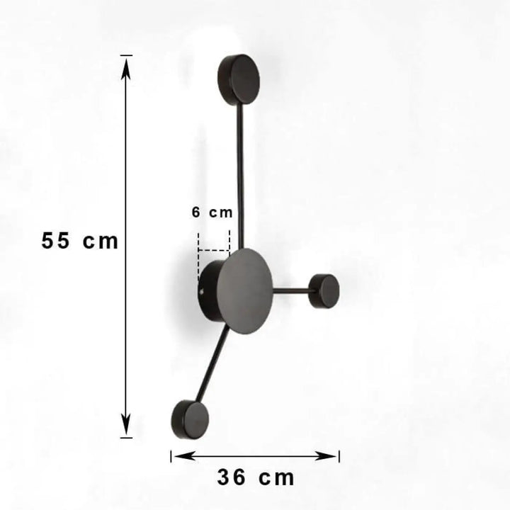 Applique Murale Design en Aluminium Style Atomique