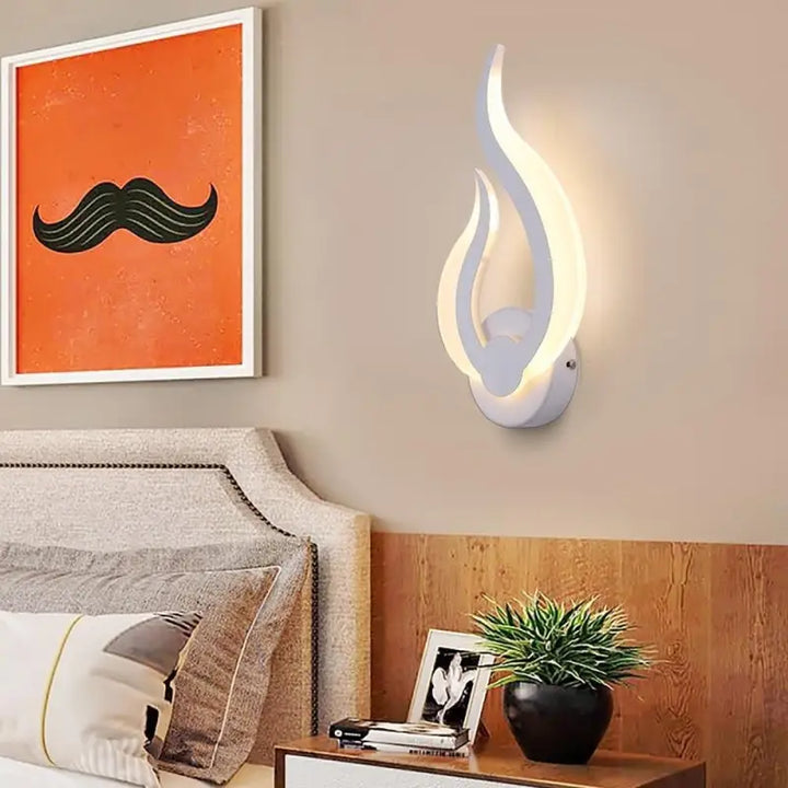 Applique Murale Design Salon Acrylique Forme Flamme