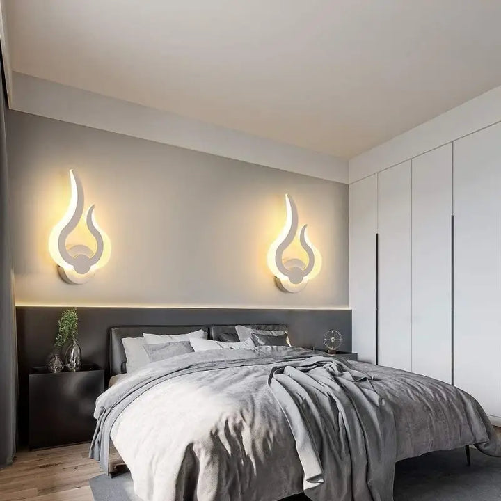 Applique Murale Design Salon Acrylique Forme Flamme