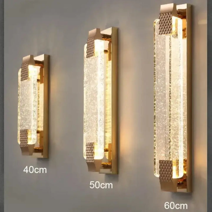 Applique murale doré de luxe au style art déco élégant