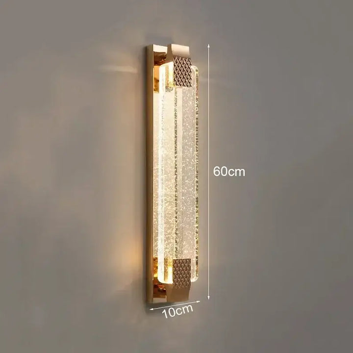 Applique murale doré de luxe au style art déco élégant