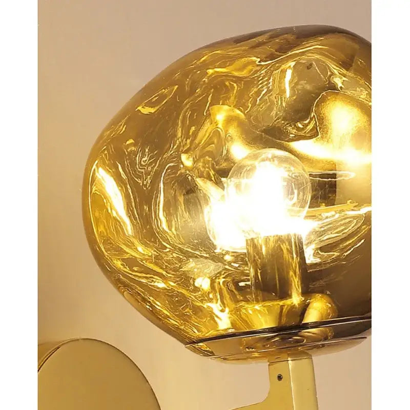 Applique Murale Double Globe En Verre Soufflé Coloré